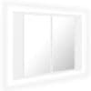 LED kúpeľňová zrkadlová skrinka biela 60x12x45 cm
