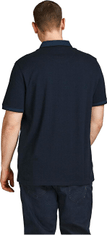Jack&Jones Plus Pánske polo triko Slim Fit JJEPAULOS 12143859 Dark Navy (Veľkosť 3XL)