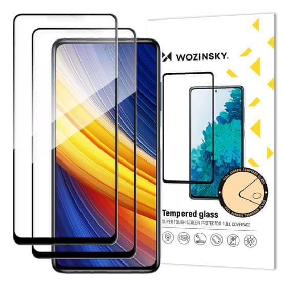 WOZINSKY 2x Wozinsky ochranné tvrdené sklo pre Xiaomi Redmi Note 9S/Redmi Note 9 Pro/Poco X3 Pro - Čierna KP12013