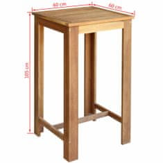 Vidaxl Barový stôl, 60x60x105 cm, masívne akáciové drevo