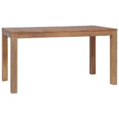 Vidaxl Jedálenský stôl, tíkový masív s prirodným povrchom 140x70x76 cm