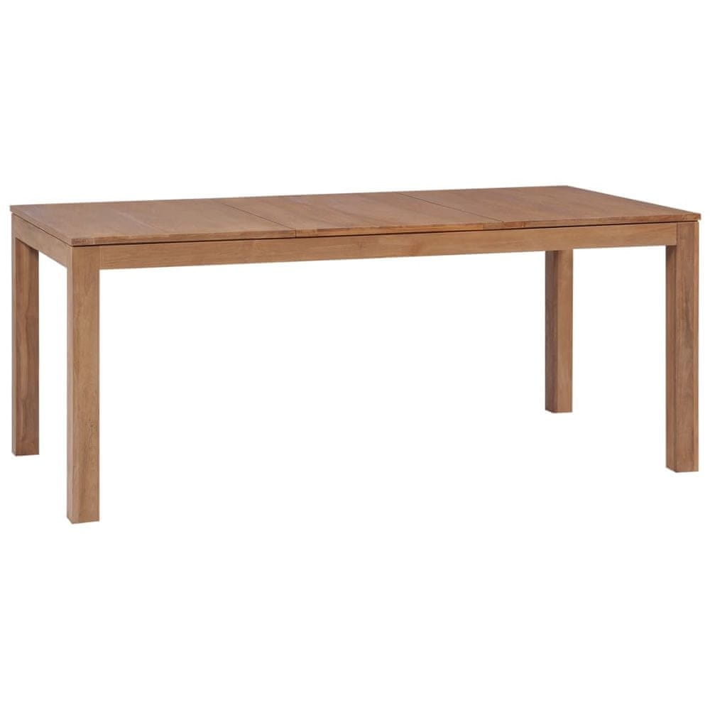 Petromila vidaXL Jedálenský stôl, tíkový masív s prirodným povrchom 180x90x76 cm