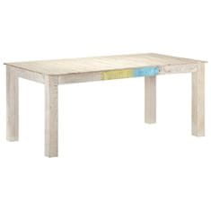 Vidaxl Jedálenský stôl biely 180x90x76 cm mangovníkový masív