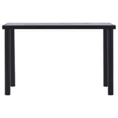 Vidaxl Jedálenský stôl, čierna a betónovo sivá 120x60x75 cm, MDF