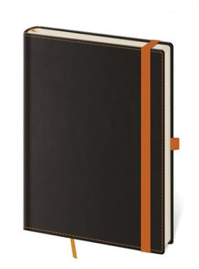 Zápisník - čierno-oranžový - linkovaný L