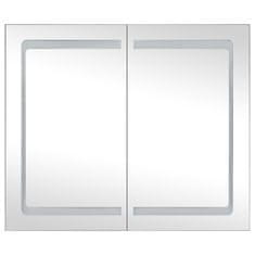 Vidaxl LED kúpeľňová zrkadlová skrinka 80x12,2x68 cm