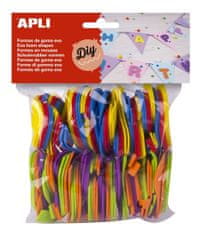 Penové tvary APLI - mix čísel, farieb 120 ks