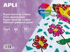 APLI natieraný papier 32 x 24 cm - blok 10 listov, zmes farieb