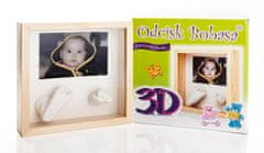 BABY ONO Odtlačok detský 3D s rámikom 1 okienkovým