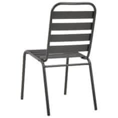 Petromila vidaXL Stohovateľné vonkajšie stoličky 2 ks, oceľ, sivé