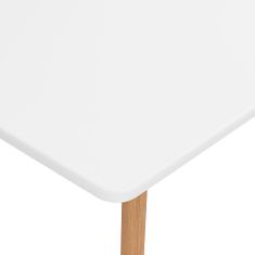 Vidaxl Jedálenský stôl, biely 120x60x75 cm, kov