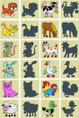 DETOA Drevená pamäťová hra so zvieratami a ich tieňmi