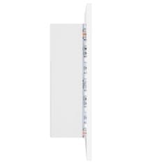 Vidaxl Kúpeľňová skrinka s LED a zrkadlom, biela 40x12x45 cm, akryl