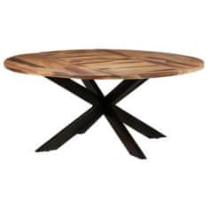 Vidaxl Jedálenský stôl okrúhly 175x75 cm akáciové drevo so sheeshamovou úpravou