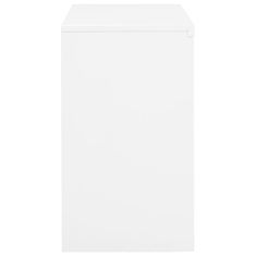 Vidaxl Kancelárska skriňa biela 90x40x70 cm oceľ
