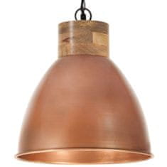 Vidaxl Industriálna závesná lampa medená železo a masívne drevo 35 cm E27