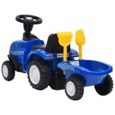 Vidaxl Detský traktor New Holland modrý