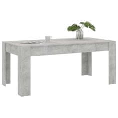 Vidaxl Jedálenský stôl, betónovo sivý 180x90x76 cm, drevotrieska