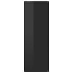 Vidaxl Nástenná polica lesklá čierna 45,1x16x45,1 cm drevotrieska