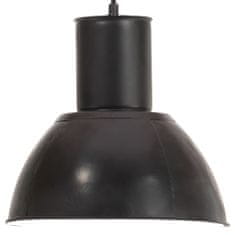 Vidaxl Závesná lampa 25 W, čierna, okrúhla 28,5 cm E27