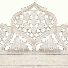 Vidaxl Ručne vyrezávaný 3-panelový paraván biely 120x165 cm mangovníkový masív