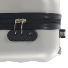 Petromila vidaXL Cestovný kufor s tvrdým krytom strieborný ABS