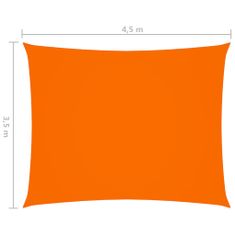 Vidaxl Tieniaca plachta oxfordská látka obdĺžniková 3,5x4,5 m oranžová