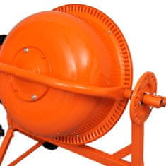Vidaxl Elektrická oceľová miešačka na betón oranžovej farby 63 L 220 W