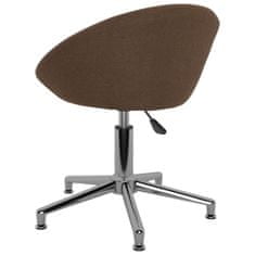 Vidaxl Otočná kancelárska stolička hnedá látková