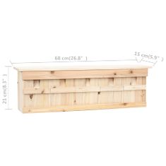 Vidaxl Búdka pre vrabcov s 5 komorami 68x15x21 cm jedľové drevo