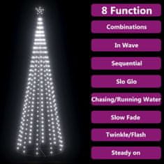 Vidaxl Vianočný stromček kužeľ studené biele svetlo 330 LED 70x300 cm