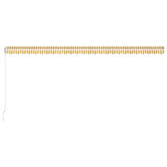 Vidaxl Ručne zaťahovacia markíza 600x300 cm žltá a biela