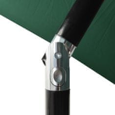 Petromila vidaXL 3-stupňový slnečník s hliníkovou tyčou zelený 2 m