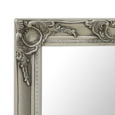 Vidaxl Nástenné zrkadlo v barokovom štýle 60x80 cm strieborné