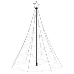 Vidaxl Vianočný stromček s kovovou tyčou 1400 LED diód modrý 5 m