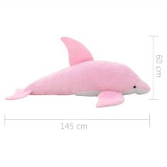 Vidaxl Hračka ružový plyšový delfín