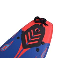 Vidaxl Surfová doska, modro-červená, 170 cm