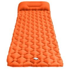 Vidaxl Nafukovací matrac s vankúšom oranžový 58x190 cm