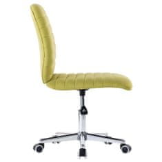 Vidaxl Otočná kancelárska stolička, zelená, látka