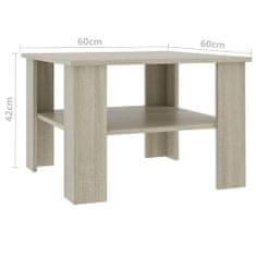 Vidaxl Konferenčný stolík farba dubu sonoma 60x60x42 cm drevotrieska