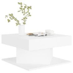 Vidaxl Konferenčný stolík biely 57x57x30 cm drevotrieska