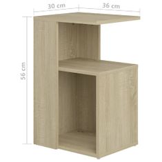 Vidaxl Príručný stolík dub sonoma 36x30x56 cm drevotrieska