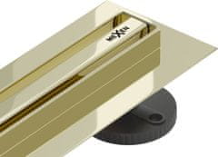 Mexen Flat 360 slim žľab otočný 120 cm zlato (1541120)
