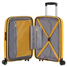 American Tourister Cestovný príručný kufor na kolieskach Bon Air DLX SPINNER 55/20 TSA Light Yellow