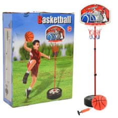 Vidaxl Basketbalový set pre deti, nastaviteľný, 120 cm