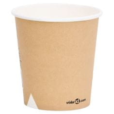 Vidaxl Kávové papierové poháre 200 ml 250 ks hnedé
