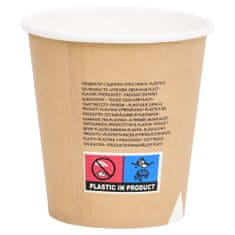 Vidaxl Kávové papierové poháre 200 ml 500 ks hnedé