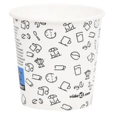 Vidaxl Kávové papierové poháre 120 ml 100 ks bielo-čierne