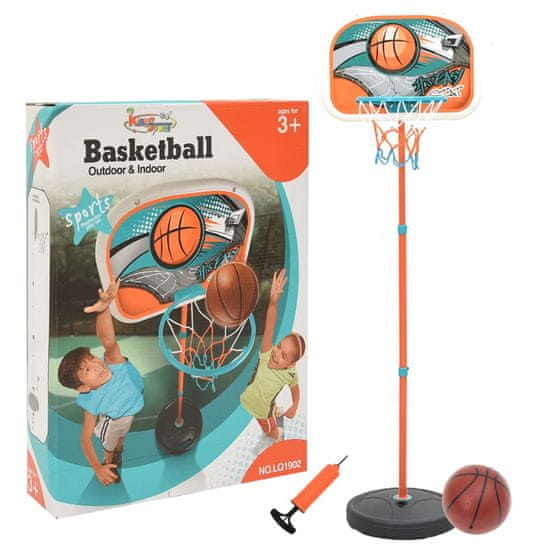 Vidaxl Prenosná nastaviteľná basketbalová súprava 133-160 cm