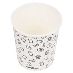 Vidaxl Kávové papierové poháre 200 ml 250 ks bielo-čierne